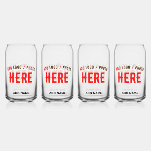 VERRE CANETTE MODERNE MODERNE PERSONNALISABLE CLAIR VÉRIFIÉ