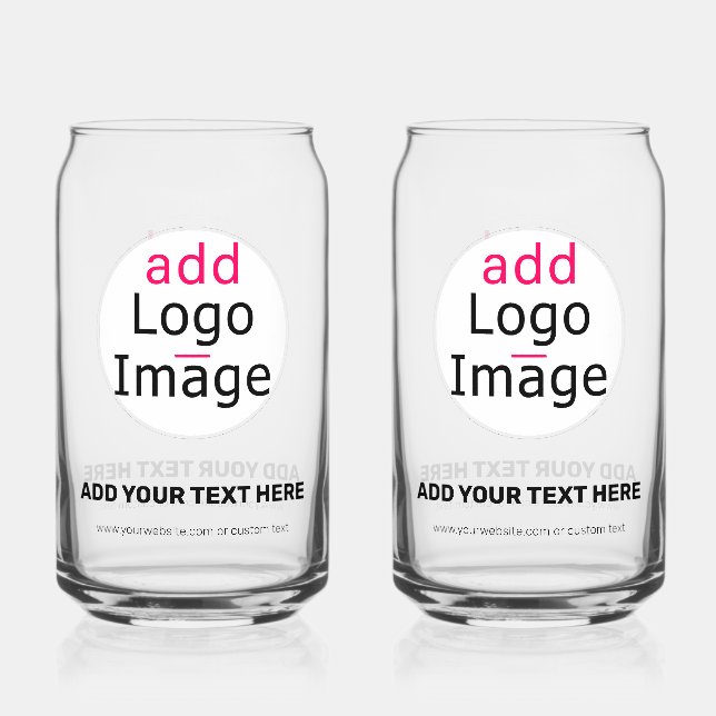 Verre Canette Moderne Professionnel Personnalisable (Recto)