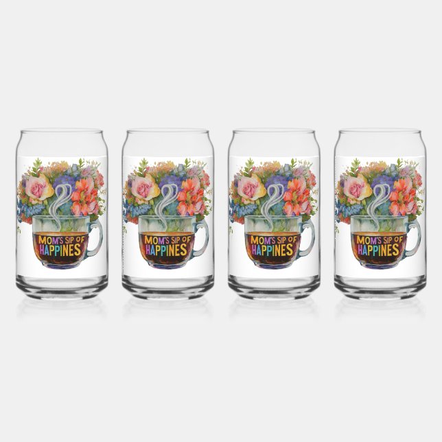 Verre Canette Mom's Sip of Happiness : om's Sip of Happiness : (Recto)