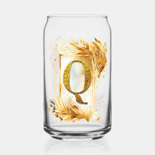 Verre Canette Monogramme décoratif doré Q