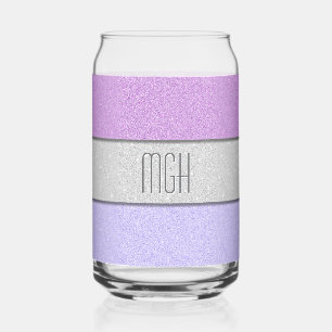 Verre Canette Monogramme personnalisé faux paillettes Bling