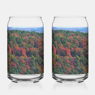 Verre Canette Montagnes Appalaches en automne