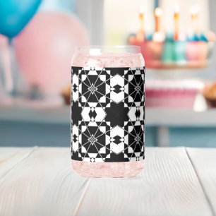 Verre Canette Motif à carreaux rétro minimaliste – Conception mo