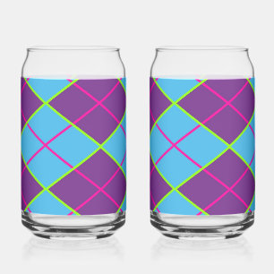 Verre Canette Motif Argyle Classique