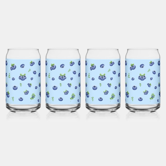 Verre Canette Motif Blueberry (Recto)
