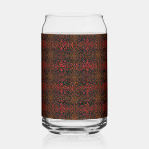 Verre Canette Motif bordeaux rayé foncé