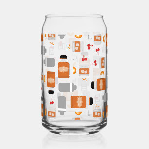 Verre Canette Motif Bourbon