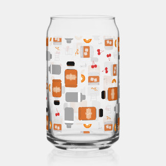 Verre Canette Motif Bourbon
