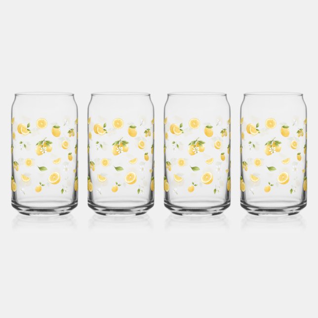 Verre Canette Motif citron (Recto)