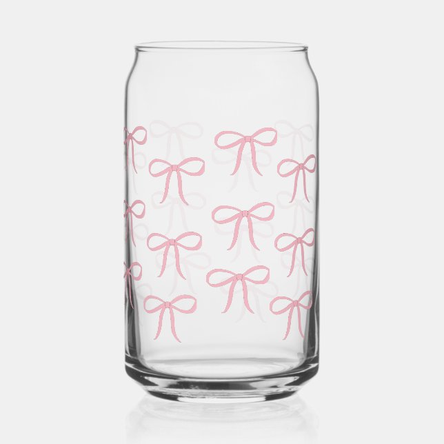 Verre Canette Motif de Bow rose (Verso)