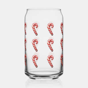 Verre Canette Motif de canne à sucre mignon Noël 