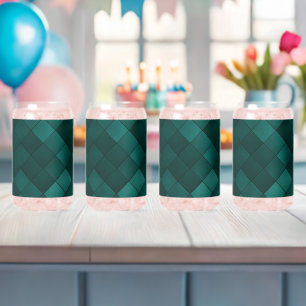 Verre Canette Motif de carreaux d'émeraude – Luxe Moderne