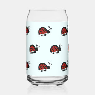 Verre Canette Motif de coccinelle