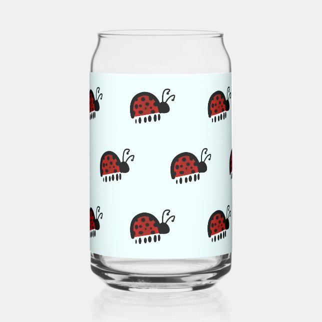 Verre Canette Motif de coccinelle (Recto)