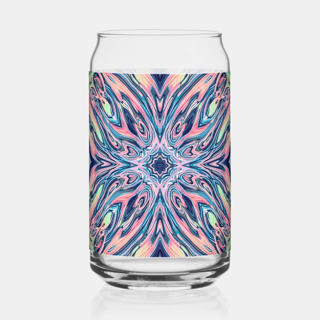Verre Canette motif de cornaline de corail océanique (Recto)
