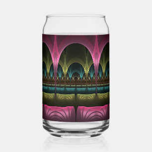 Verre Canette Motif de fantaisie spécial abstrait fractal coloré