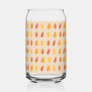 Verre Canette Motif de feuilles de chêne