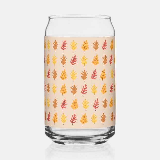 Verre Canette Motif de feuilles de chêne (Recto)