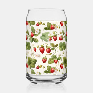 Verre Canette Motif de fraises Berry Bliss intemporel