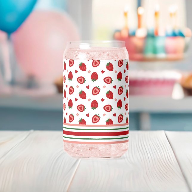 Verre Canette Motif de fraises sucrées (Insitu (Baby Shower))