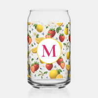 Motif de fruits frais fraises et citron