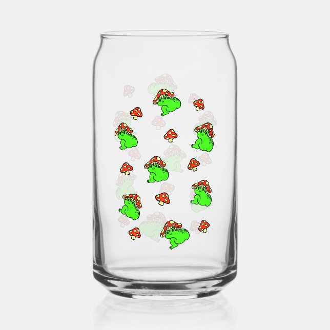 Verre Canette Motif de grenouille de champignons (Recto)