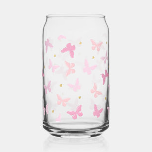 Verre Canette Motif de papillons roses mignons pour filles