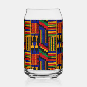 Verre Canette Motif de tissu Kente de style africain