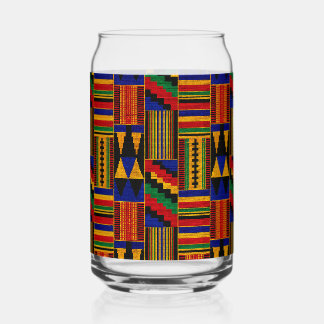 Verre Canette Motif de tissu Kente de style africain