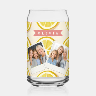 Verre Canette Motif de tranche de citron frais personnalisé Lumi