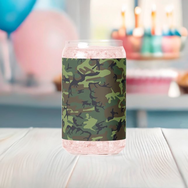 Verre Canette Motif du Camouflage Vert, Motif militaire, Armée (Insitu (Baby Shower))