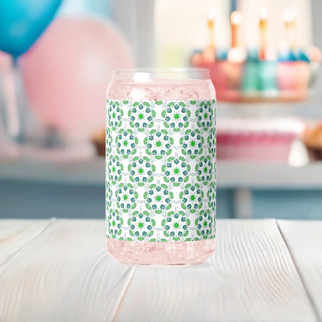 Verre Canette Motif Feuille, Motif De Feuilles, Feuilles Verts (Insitu (Baby Shower))