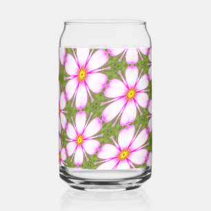 Verre Canette Motif Fleurs Cosmos