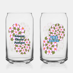 Verre Canette Motif Fleurs Cosmos
