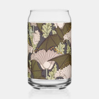 Motif floral Art nouveau vintage avec chauve-souri