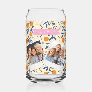 Verre Canette Motif folklorique personnalisé de citrus rétro mig
