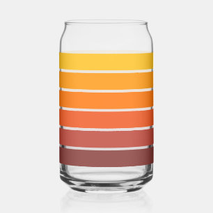 Verre Canette Motif géométrique de style rétro vintage des année