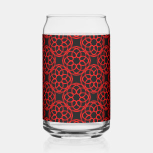 Verre Canette Motif géométrique rouge noir sans couture