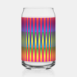 Verre Canette Motif rayé coloré