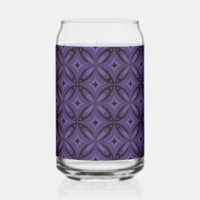 Motif Rétro de Couleur Violet Foncé