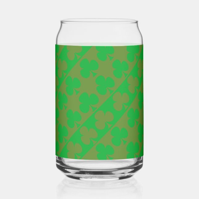 Verre Canette Motif Trèfle (Recto)