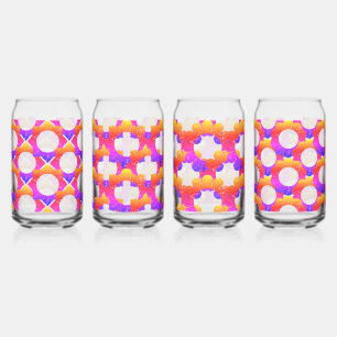 Verre Canette Motifs Floraux Joyeux
