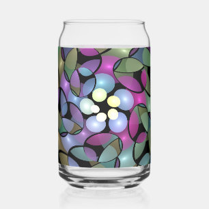Verre Canette Mouvements Colorés Art Abstrait de Fractales Psych