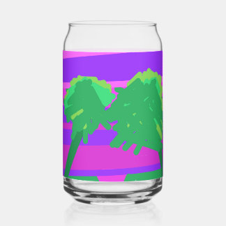Verre Canette Mt. Sunset Pink Green Purple Drinkware Set