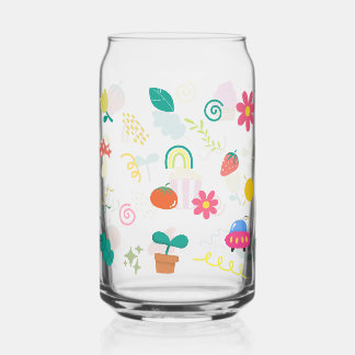 Verre Canette Mug motif fleur et palmier Kawaii Baby