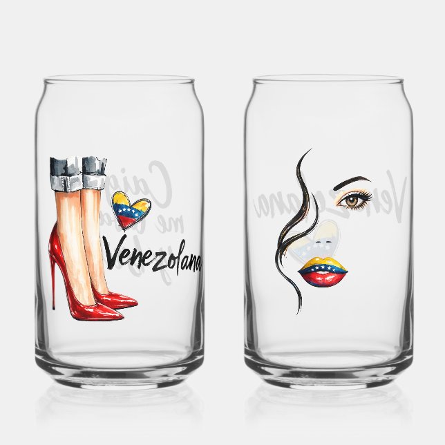Verre Canette Mujer Venezolana – Orgullo, Elegancia, fuerza ve (Recto)
