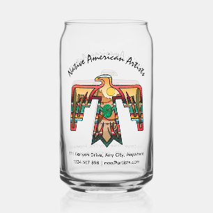 Verre Canette Native American Thunderbird Texte modifiable