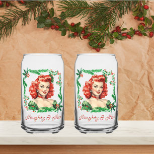 Verre Canette Naughty & Nice Retro Christmas Pinup