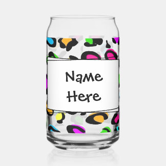 Verre Canette Neon Cheetah