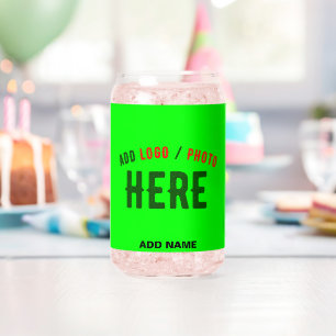 VERRE CANETTE NEON VERT MODERNE ET ÉLÉGANT MARQUE VÉRIFIÉE